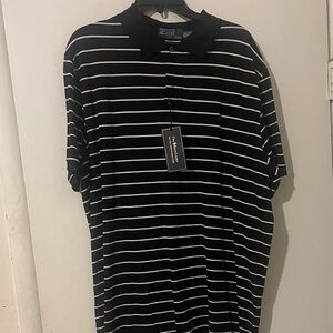 Polo by Ralph Lauren Black and White Striped Short-Sleeve Polo